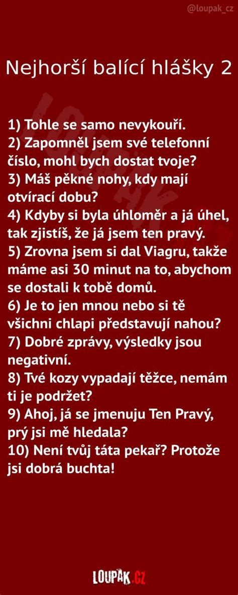 nejhorší balící hlášky pro holku|TOP 200: Balící hlášky – dobré, vtipné, příšerné, originální